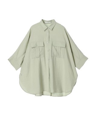 AMERICAN HOLIC 接触冷感Ｗポケットシャツチュニック Mint