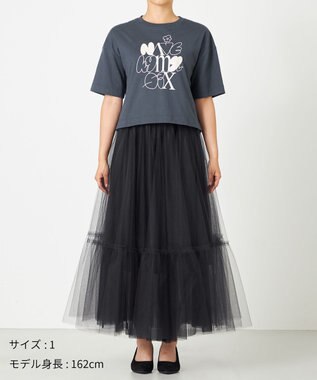 NAVE プリントTシャツ グレー系