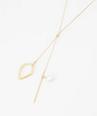 ANY パールアシメネックレス ライトゴールド