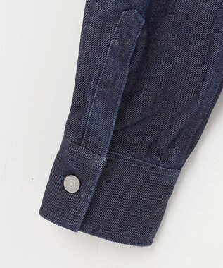 NAVE 【ReNave・セットアップ可/洗える】マーセライズデニムシャツ ネイビー系