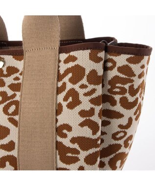 UNBILLION カシュカシュ cachecache / 柄アソートジャガード2wayトートバッグ ベージュレオパード