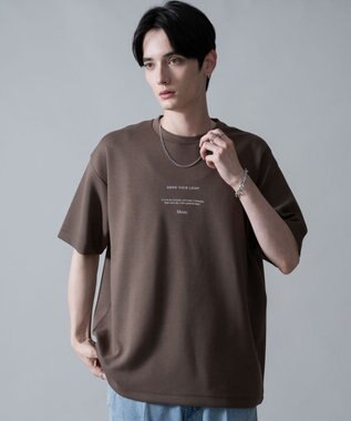 WEGO 【2点SET】アクセ付きフォトグラフィックT（SS） ブラウン