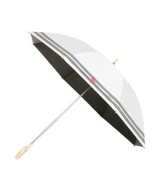 MOONBAT POLO RALPH LAUREN（ポロ ラルフローレン）晴雨兼用日傘 ボーダー ポロポニー 長傘 遮光率100％ 遮熱 UV