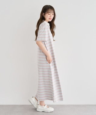 Green Parks ・ＳＵＧＡＲ　ＳＰＯＯＮ　ボーダーポロワンピース Light Gray