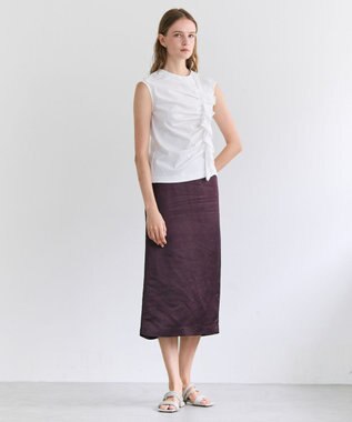 BEIGE， AFGHA / コットンドレープ スムーストップス White