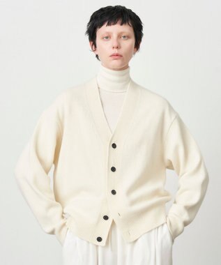 WOOL CASHMERE SILK | Vネックカーディガン / ATON | ファッション通販