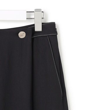 ICB 【WEB＆一部店舗限定】 AcetateGabardine ワイドパンツ ブラック