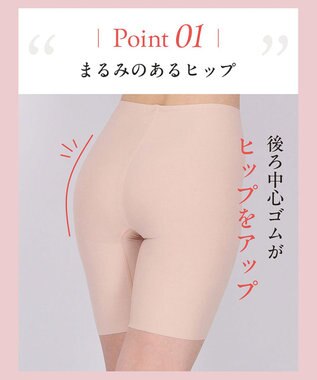 Wing 補整ショーツ ほどよいおなか押さえ まるみのあるヒップライン ラクな着用感 【Pパンツ】 ロング丈 はきこみ丈ふかめ KJ4825 ウイング／ワコール ベージュ
