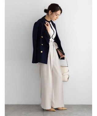 Te chichi 【セレモニーアイテム】2タックワイドパンツ（セットアップ可） ベージュ