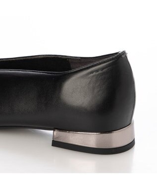 MODE ET JACOMO <MODE ET JACOMO>Uカットフラットプレーンパンプス ブラック