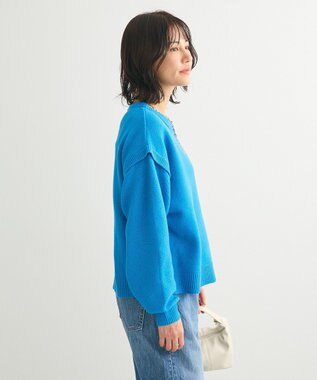 Green Parks 袖かのこニットプルオーバー Pink