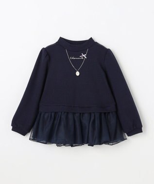 ANY KIDS 裏起毛 ネックレス トレーナー ネイビー