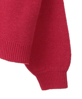 Green Parks 袖かのこニットプルオーバー Pink