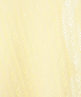 earth music&ecology 透かし編みフロントリボンカーディガン Yellow