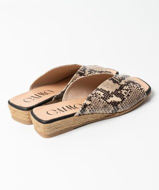 gaimo 【GAIMO/ガイモ】Ｖカットジュートミュールサンダル/TIANA-RS パイソン