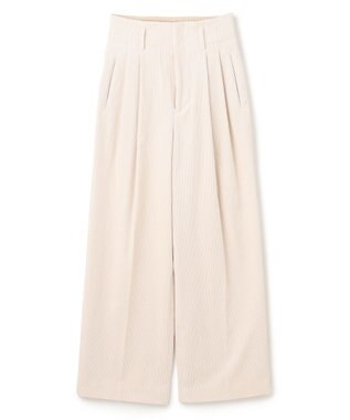BEIGE， 【洗える】PASTEUR / ウエストベルト付きコーデュロイパンツ Ecru