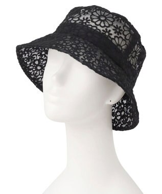 MOONBAT PAUL & JOE(ポール＆ジョー) レースシアーバケットハット ブラック