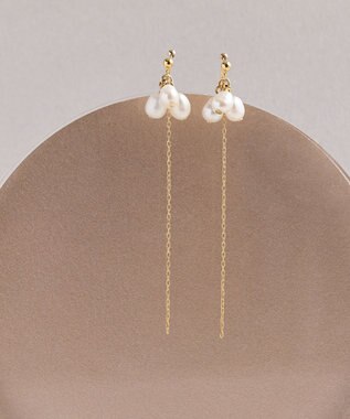 Phoebe プレシャススリーウォーターパールイヤリング ゴールド