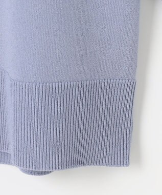 自由区 【洗える・XSサイズあり】クレープストレッチ カーディガン ダルブルー系