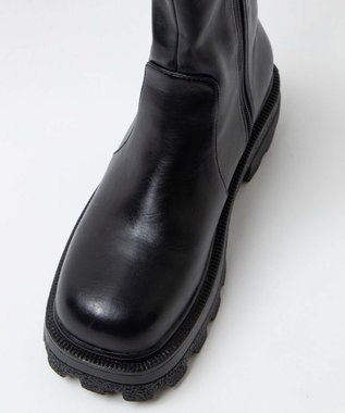 WEGO 【XLサイズ展開あり】ストレッチショートブーツ ブラック