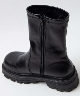 WEGO 【XLサイズ展開あり】ストレッチショートブーツ ブラック