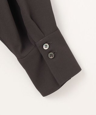 #Newans 【洗濯機可能】Aラインパネルチュニックシャツ チャコール