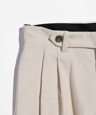 LENO CORDUROY TROUSERS　コーデュロイタックパンツ IVORY