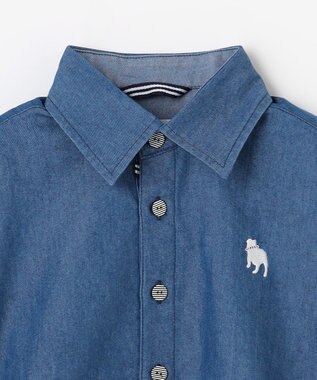 J.PRESS KIDS 【100-130cm】バックブル ダンガリー 半袖シャツ ネイビー