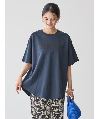 AMERICAN HOLIC ロゴカットラウンドチュニック Navy