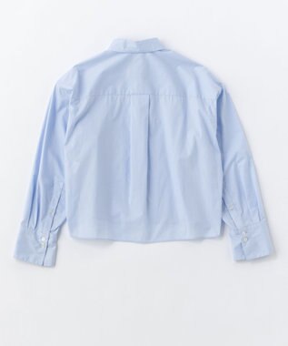 UNFILO 【抗菌防臭】イージーケア クロップド シャツ スカイブルー