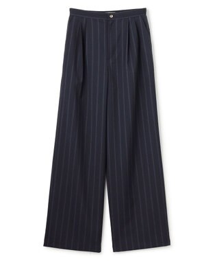 BEIGE， 【セットアップ対応】GEORGE / ウールストライプ  ツータックパンツ Navy Stripes