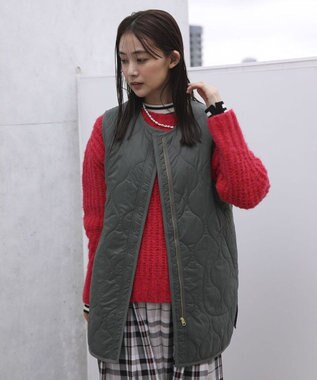 Green Parks キルティングＺＩＰベスト Khaki