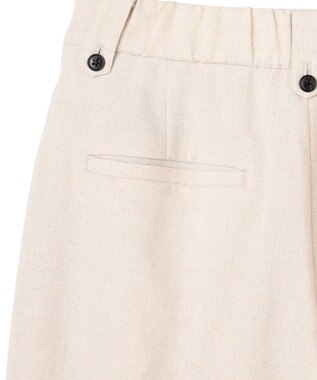 UNFILO 【セットアップ着用可】TENNEN TOUCH タックワイドパンツ ベージュ