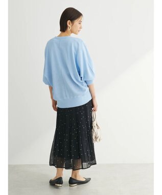 Green Parks ＵＶカット加工　ドルマンニットカーディガン Blue