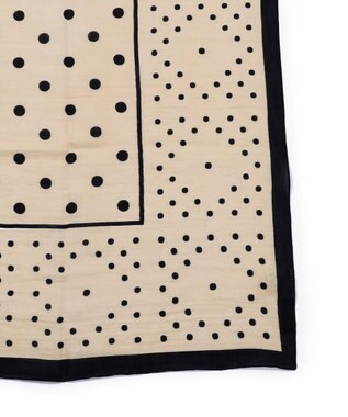 23区 manipuri ジオメドット コットンシルク ストール ベージュ系