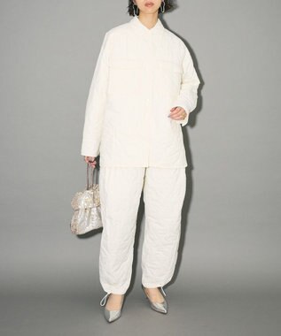 Green Parks キルティングカーブパンツ Off White