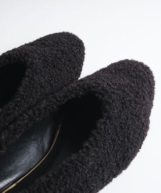 BONTRE 【MIONOTIS/ミオノティス】ファーフラットパンプス/40411 ブラック