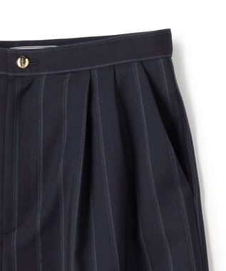 BEIGE， 【セットアップ対応】GEORGE / ウールストライプ  ツータックパンツ Navy Stripes
