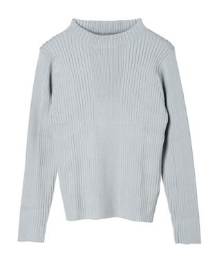 earth music&ecology 切り替えリブニットプルオーバー Sax