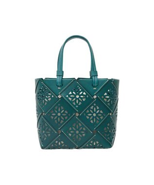 genten サスカットバスケット手提げバッグ＜S＞ ブルーグリーン