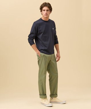 J.PRESS MEN オーバルワンポイント　ロングスリーブ Ｔシャツ ネイビー系