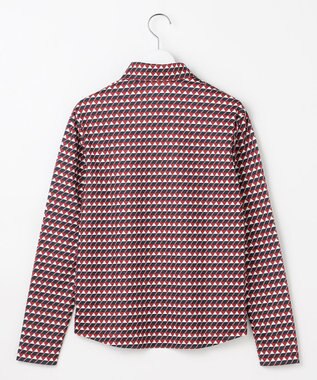 23区GOLF 【WOMEN】フラッグプリント長袖ポロシャツ レッド系5