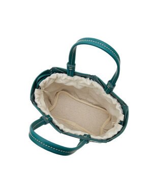 genten サスカットバスケット手提げバッグ＜S＞ ブルーグリーン