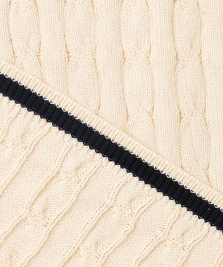 J.PRESS YORK STREET 【UNISEX】テープヤーンチルデン ニットベスト アイボリー系