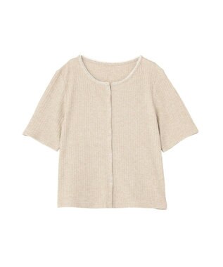 earth music&ecology チェーンリブラメカットソー Beige