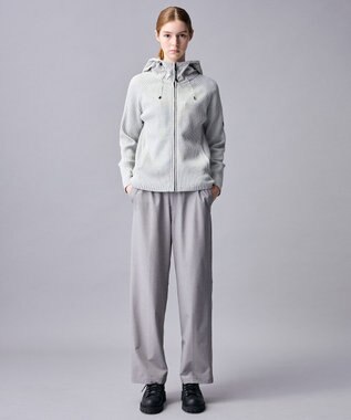 JOSEPH ABBOUD MOUNTAIN 【日本素材・ストレッチ】コットンムリネ アウトドア ニット パーカー アイボリー系