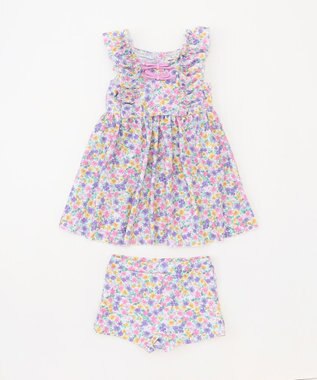 ANY KIDS 小花柄 セパレート水着 エクリュ