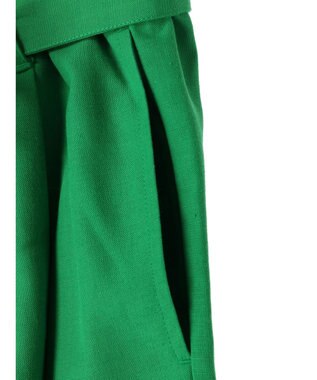 Green Parks 綿麻混リボン付ワイドパンツ Light Green