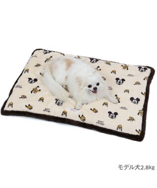 PET PARADISE ディズニー プルート 遠赤外線 ボアマット 角型 ベージュ