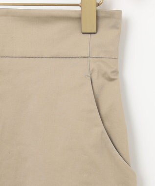組曲 【WEB限定】サテンストレッチ Iラインスカート モカベージュ系